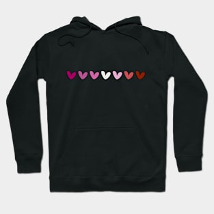 Lesbian hearts flag Hoodie